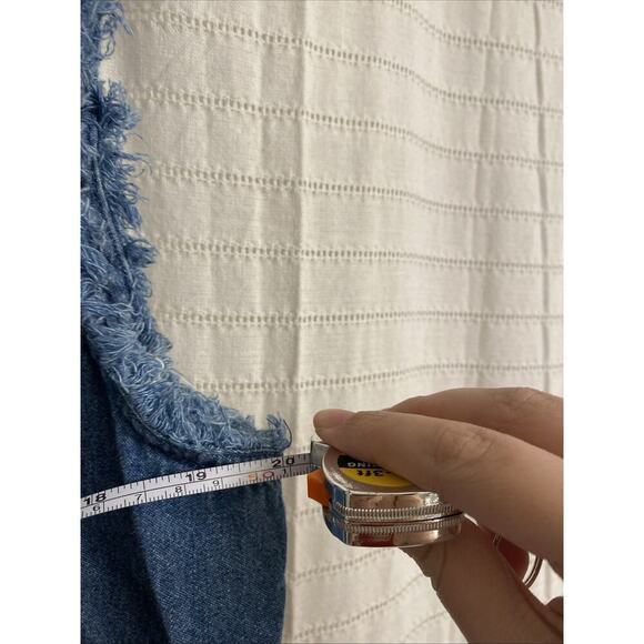 Signature By Jerell Denim Vest Women’s Medium Blue Embroidered Cotton - Picture 6 of 7